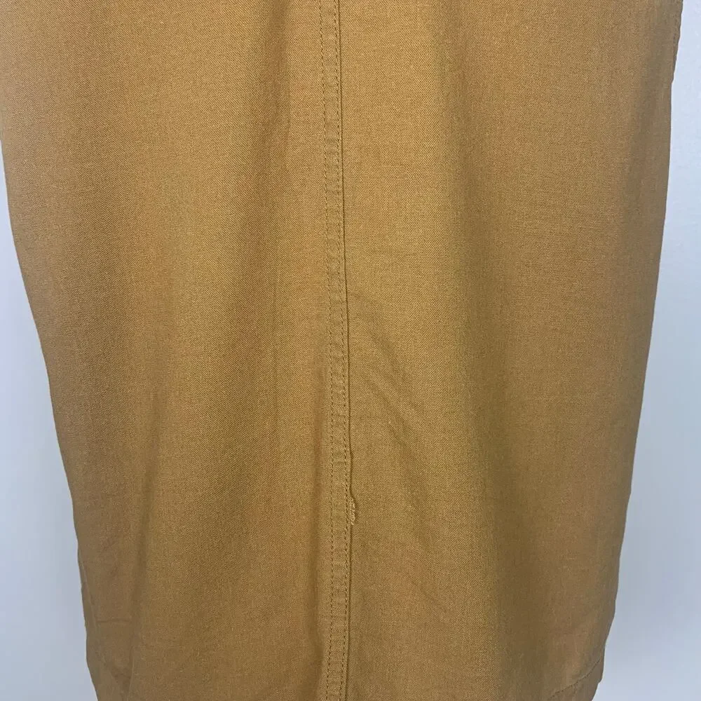 Alexander Jordan Brown Sleeveless Linen Blend Button Blouse Size Medium - Picture 6 of 11